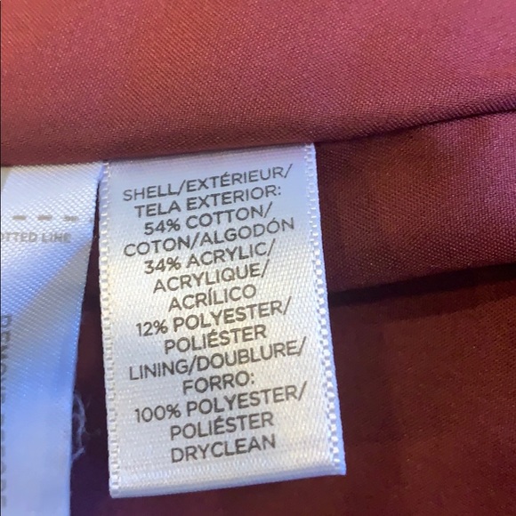 LOFT ANN TAYLOR Burgundy Skirt Size 10 - Picture 8 of 8